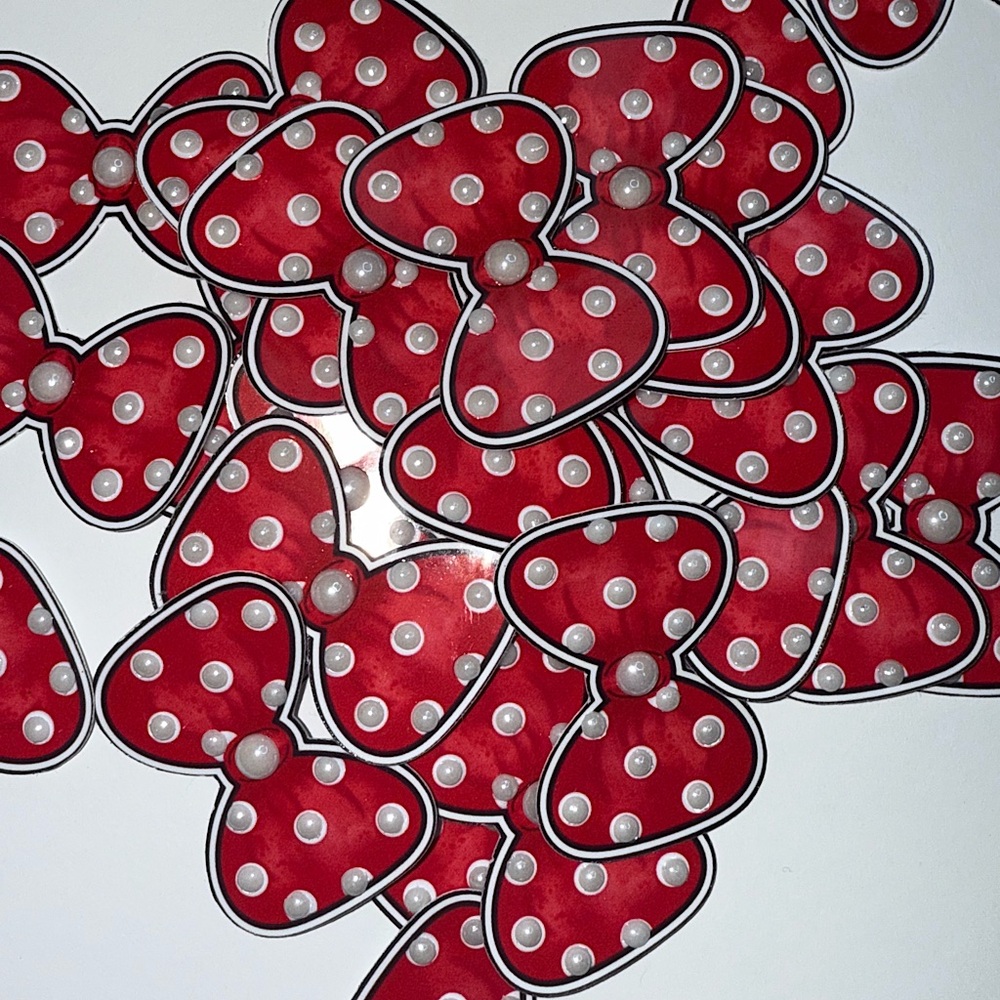 Minnie Bow 3D pearl embellished stickers ❤️